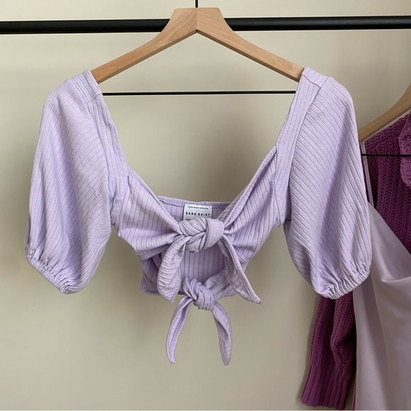 Sabo Skirt Tops - Sabo Skirt Knot Front Crop Top